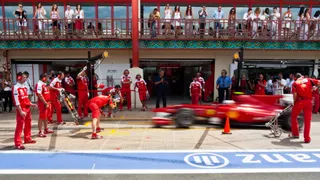 Ferrari giù dal podio a Monza e in Borsa